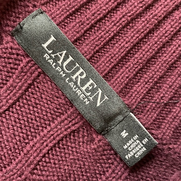 Lauren Ralph Lauren Shawl Cable Knit Tailored Fit Sweater - Picture 10 of 16